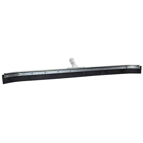 36 in Curved End Floor Squeegee, Black Buna Blend Rubber, 6PK